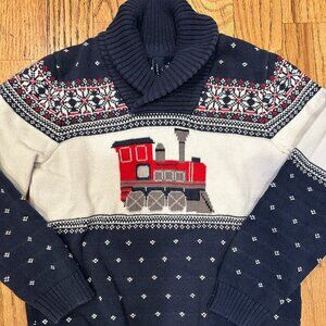 JANIE and JACK Holiday Train Sweater. Boys/Kids Size 6